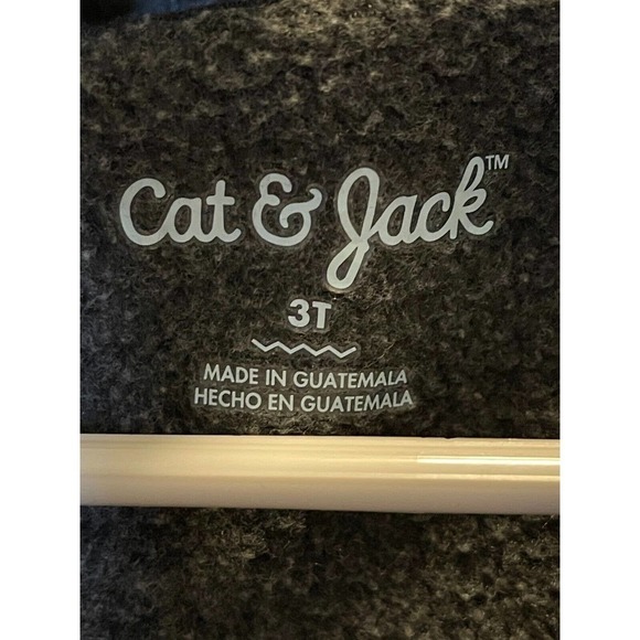 Cat & Jack Jacket Girl's 3T Blue Hooded with Hearts - Picture 6 of 11